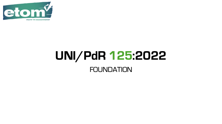 UNI PdR125:2022 Foundation